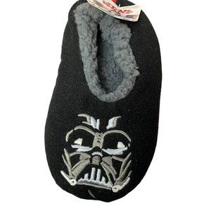 NWT STARWARS Slippers Darth Vader House Shoes Cozy Fuzzy Slipper Socks Child M/L